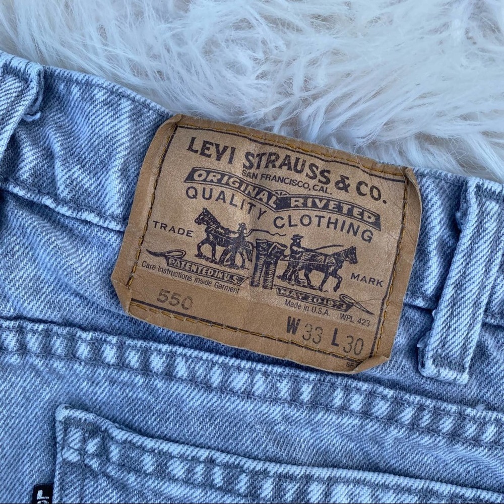 Levi’s vintage black acid wash black tab 550 jeans 33x30 - Picture 5 of 6